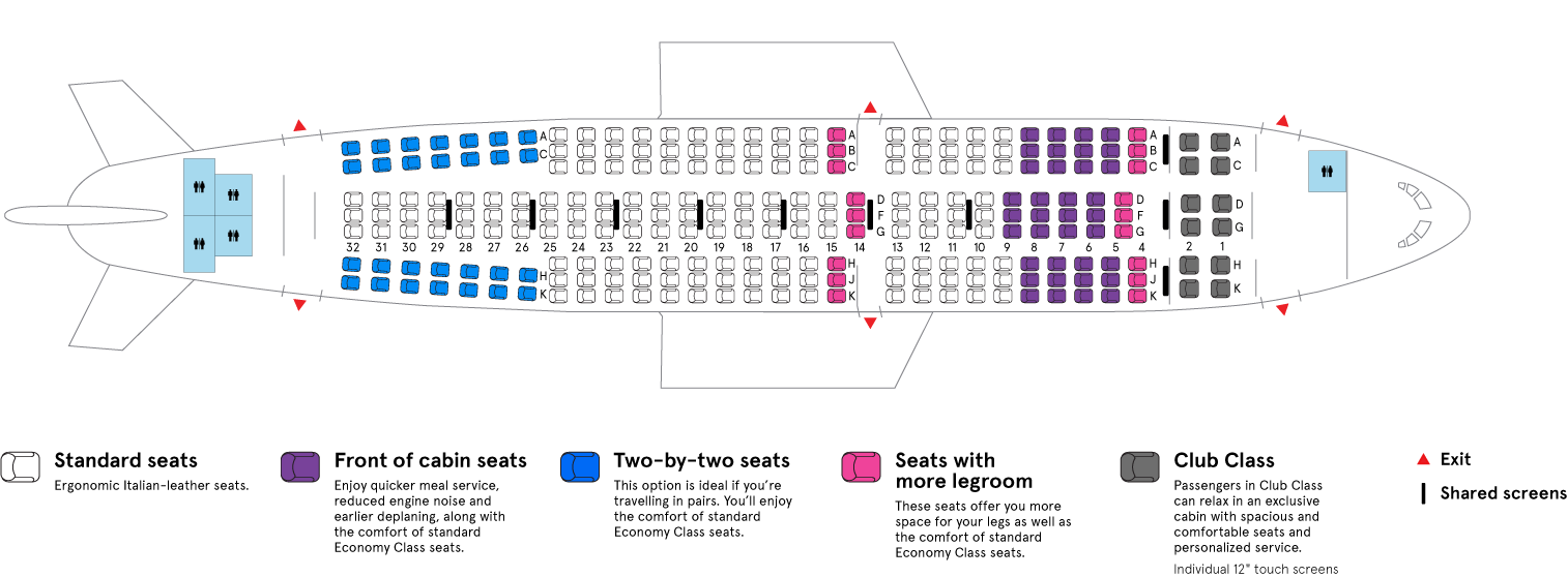 A310 300 Seating Chart
