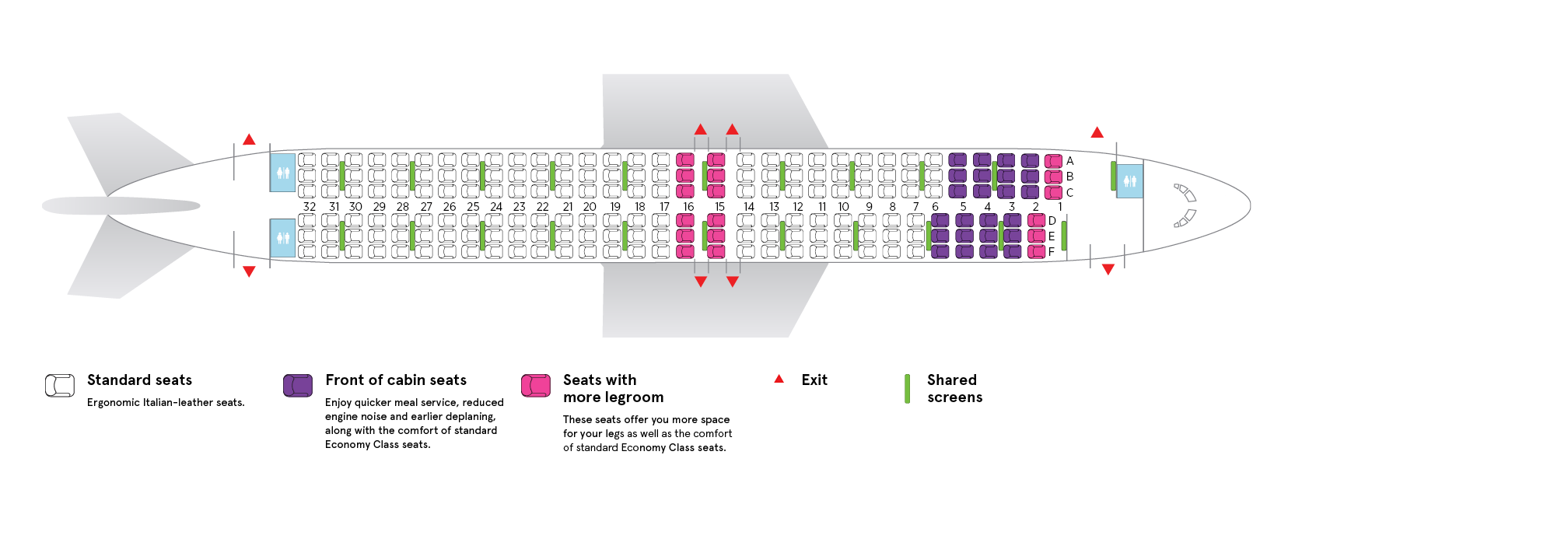 Air Transat Boeing 737-800 aircraft cabin